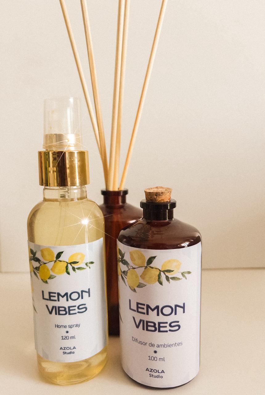 Kit Lemon Vibes com home spray e difusor de ambientes