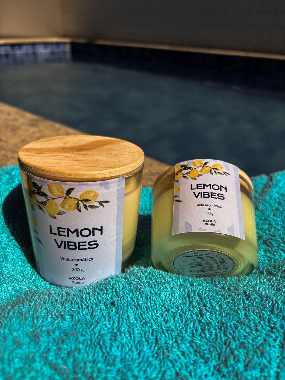 Kit com duas Velas Aromáticas Lemon Vibes