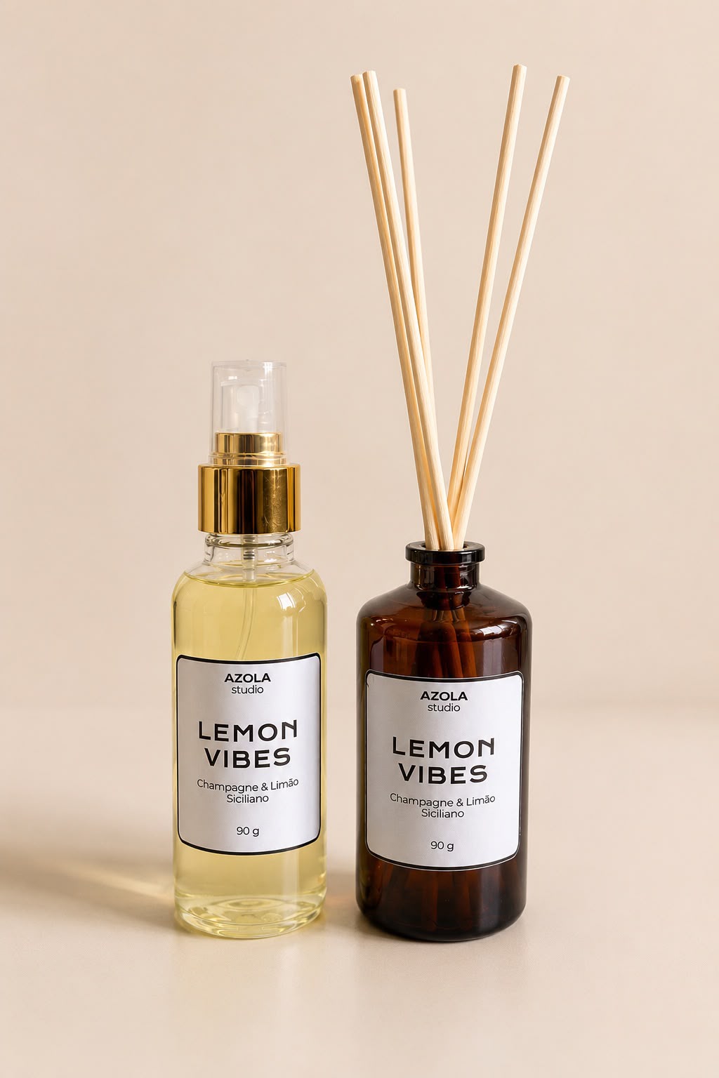 Kit Lemon Vibes Home Spray e Difusor de Ambientes